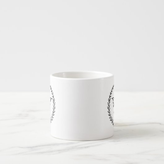 Tasse Expresso Monogramme de tableau (Devant)