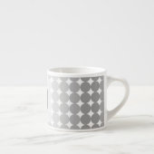 Tasse Expresso Monogramme des cercles gris modernes (Droite)