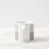 Tasse Expresso Monogramme d'initiales Modernes Gris Clair & Gris (Dos)