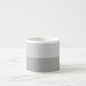 Tasse Expresso Monogramme d'initiales Modernes Gris Clair & Gris (Devant)
