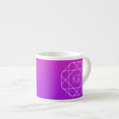Tasse Expresso Monogramme géométrique cool | Violette violette ma (Devant droit)