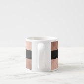 Tasse Expresso Monogramme noir coeur chic rose or géométrique (Dos)