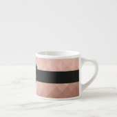 Tasse Expresso Monogramme noir coeur chic rose or géométrique (Droite)