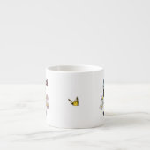 Tasse Expresso Monogramme papillon floral initial S   (Devant)