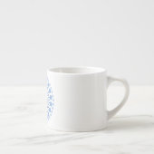 Tasse Expresso Monogramme Personnalisable Cercles Bleus Espresso  (Droite)