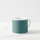 Tasse Expresso monogramme personnalisé, bleu aqua moderne vert (Devant droit)
