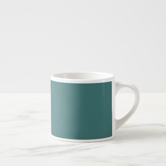 Tasse Expresso monogramme personnalisé, bleu aqua moderne vert (Droite)