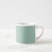 Tasse Expresso monogramme personnalisé, vert sauge moderne (Droite)