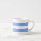 Tasse Expresso Monogramme rayé bleu et blanc (Droite)