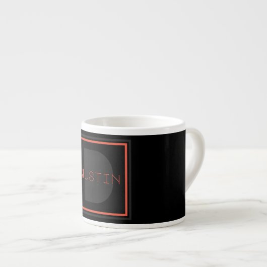 Tasse Expresso Monogramme unique (Devant droit)