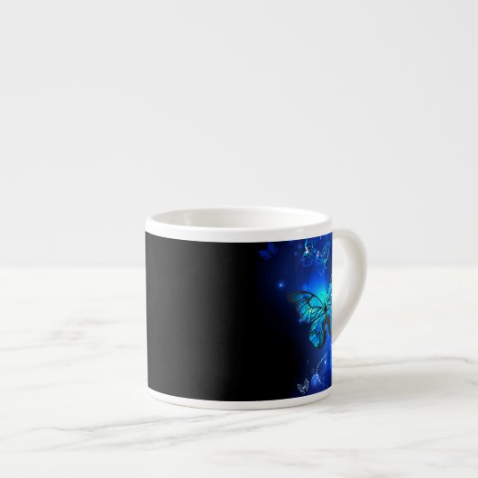 Tasse Expresso Morpho Butterfly in the Dark Background (Devant droit)