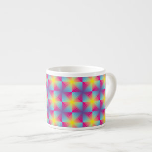 Tasse Expresso Mosaïque carrée abstraite de vecteur