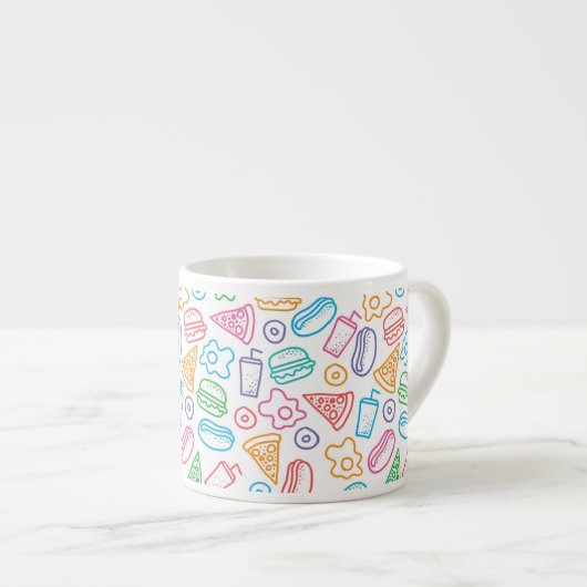 Tasse Expresso Motif 2 d'aliments de préparation rapide (Devant droit)