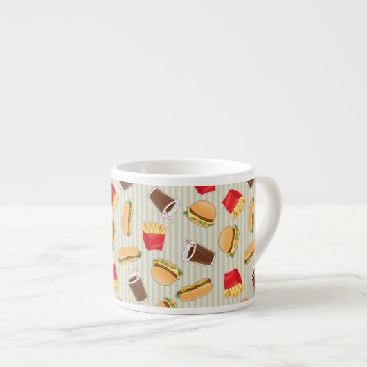 Tasse Expresso Motif 2 d'aliments de préparation rapide (Devant droit)