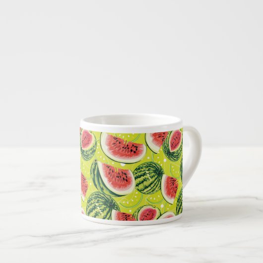 Tasse Expresso Motif 2 de pastèque (Devant droit)