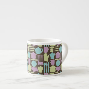 Tasse Expresso Motif 2 d'ustensiles de cuisine