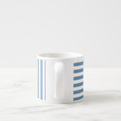 Tasse Expresso motif à bande blanche bleue (Dos)