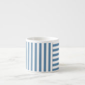 Tasse Expresso motif à bande blanche bleue (Devant)