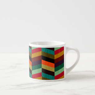 Tasse Expresso Motif à carreaux bicolores colorés