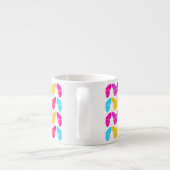 Tasse Expresso Motif à papillon arc-en-ciel mignon (Dos)