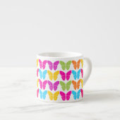 Tasse Expresso Motif à papillon arc-en-ciel mignon (Devant droit)