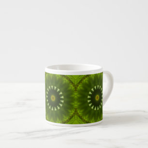 Tasse Expresso Motif abstrait de kaléidoscope en explosion de sol
