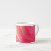 Tasse Expresso motif abstrait rose (Devant droit)