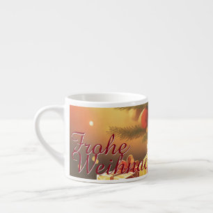 Tasse Expresso Motif, avec des cadeaux sous le sapin de Noël 3701