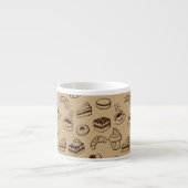 Tasse Expresso Motif avec des gâteaux, des desserts et la (Devant)