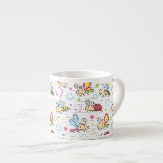 Tasse Expresso motif avec des insectes (Devant droit)
