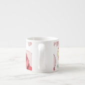 Tasse Expresso Motif avec les fleurs rouges (Dos)