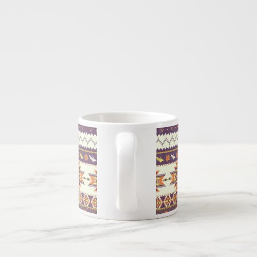 Tasse Expresso Motif aztèque coloré (Dos)