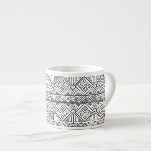Tasse Expresso Motif aztèque géométrique abstrait 2 (Devant droit)