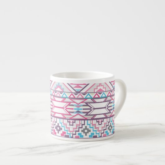 Tasse Expresso Motif aztèque géométrique abstrait 3 (Devant droit)