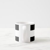 Tasse Expresso Motif blanc noir moderne de rayures (Dos)