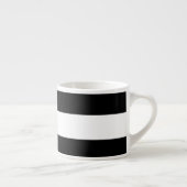 Tasse Expresso Motif blanc noir moderne de rayures (Droite)