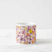 Tasse Expresso Motif blanc rayé tacheté (Devant)