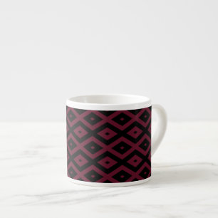 Tasse Expresso Motif bourguignon et diamant noir