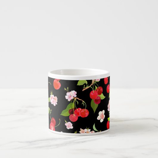 Tasse Expresso Motif cerise 2 (Devant)