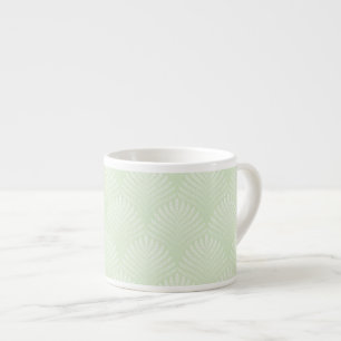 Tasse Expresso Motif classique de feuillage dans le blanc et le