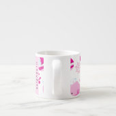 Tasse Expresso Motif De Baleines, Baleines Roses, Votre Nom (Dos)