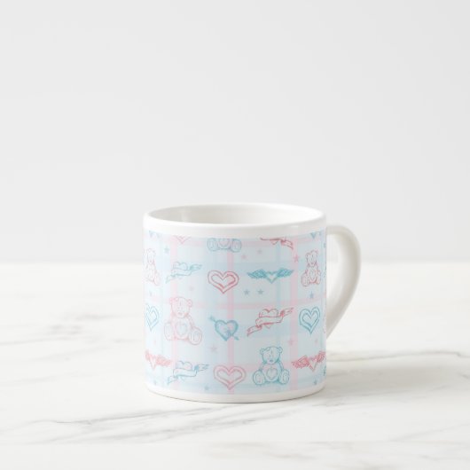 Tasse Expresso motif de bébé avec l'ours de nounours (Devant droit)