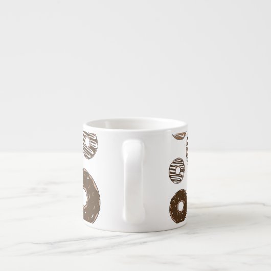 Tasse Expresso Motif de beignes, beignets de chocolat, beignets d (Dos)