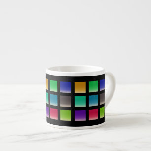 Tasse Expresso Motif de carrés abstraits modernes