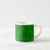 Tasse Expresso Motif de carte électronique de vert (Droite)