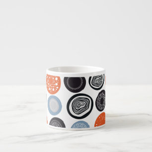 Tasse Expresso Motif de cercle géométrique créatif et coloré.