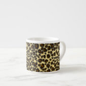 Tasse Expresso Motif de chat à imprimé léopard (Devant droit)