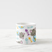 Tasse Expresso Motif De Chats, Chats Mignons, Chatons, Poisson (Devant)