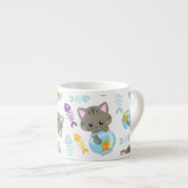 Tasse Expresso Motif De Chats, Chats Mignons, Chatons, Poisson (Devant droit)