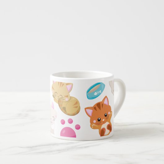Tasse Expresso Motif De Chats, Chats Mignons, Kitty, Chatons, Paw (Devant droit)